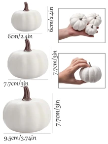 6 paquetes de calabazas de plástico surtidas artificiales, mini calabazas falsas artificiales para decoración de Halloween, cosecha y fiestas de Acción de Gracias