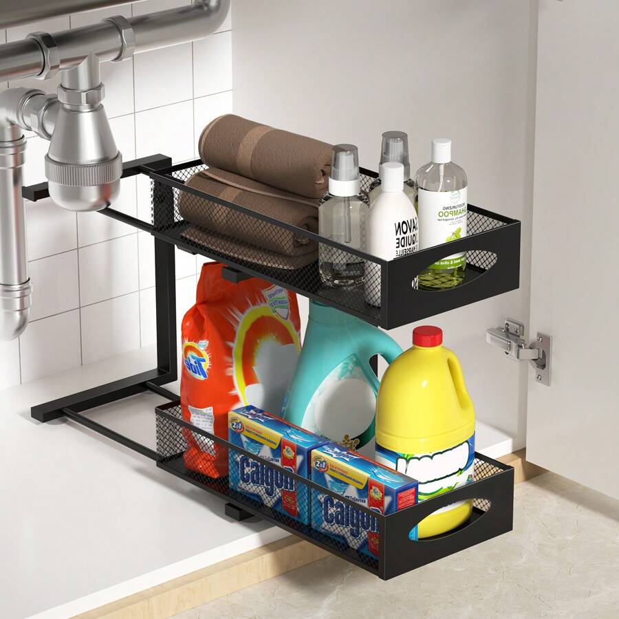 Under Sink Organizer And Storage, Pull Out Cabinet Organizer Slide Out ...