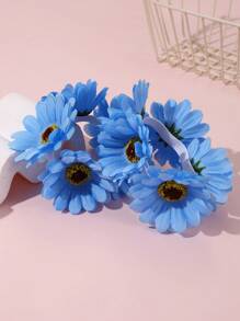 2pcs Daisy Flower Hair Ties For Girls, Daily Decoration - Multicolor - View 10