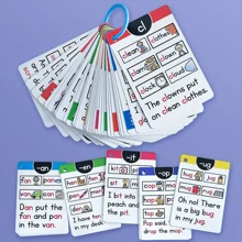 I Can Read Phonics CVC Word Learning Flashcards, English Flashcards, Educational Learning Toys, Learning School Classroom Supplies, Educational Reading Toys For Indoor And Outdoor Reading (Some Accessories Are Random, With Two Metal Rings Included), Best Gift (Style Random)