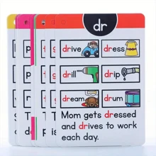 I Can Read Phonics CVC Word Learning Flashcards, English Flashcards, Educational Learning Toys, Learning School Classroom Supplies, Educational Reading Toys For Indoor And Outdoor Reading (Some Accessories Are Random, With Two Metal Rings Included), Best Gift (Style Random)