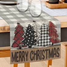 1 件 13*72 英寸圣诞桌旗，配有其他各种图案，家庭厨房餐桌装饰季节性节日桌旗，适用于室内和室外派对装饰、家居装饰、圣诞装饰、派对用品 - 彩色 - 查看 17