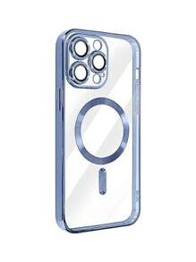 Crystal Capas - Transparent Cell Phone Case With Magnetic Induction - 藍色 - 查看 1