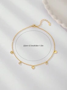 1 Stück 925 Sterlingsilber Fußkette mit lieblichem Herz Design, modisches Geburtstagsgeschenk & Alltagstrageoptionen