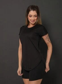 Kit 3 Blusa Feminina Tapa Bumbum Dry Fit Academia Fitness Lisa