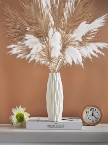 1 件塑料花瓶，牢不可破的干花容器，简约花盆，大容量花盆，花架，创意盆栽花瓶，可重复使用的苗圃花盆，防水，便携，适用于户外、厨房、卧室、客厅、浴室、桌面、宴会、生日、会议室、派对、展览、干花/鲜花、郁金香、玫瑰、百合、幼苗、多肉植物等家居装饰房间装饰玻璃花瓶