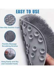 1pc Multi-Purpose Foot Scrubber Massage Mat, Anti-Slip Bathroom Foot Massage Mat, Tub Massage Pad, Slouchy Back Scratcher Gym Accessories