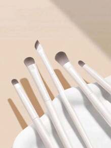 5pcs Powder, Blush And Detail Makeup Brushes Set