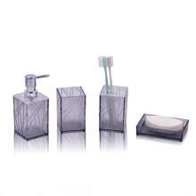 1件-7件/套浴室洗漱用品套装，包括花卉罐、牙刷杯、透明皂液器、马桶刷、漱口杯、垃圾桶家居浴室装饰秋季装饰返校 - 黑色 - 查看 26