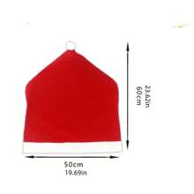 1pc Christmas Red Decorative Chair Cover, For Holiday Decoration,Christmas