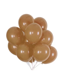 50 Plain Colorful Bladder Balloon 7 Inch Pear Shape Balloons Birthday Party Decoration Tea Reveal Arch - Rust Brown - View 2