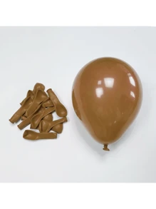 50 Plain Colorful Bladder Balloon 7 Inch Pear Shape Balloons Birthday Party Decoration Tea Reveal Arch - Rust Brown - View 4