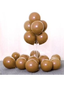 50 Plain Colorful Bladder Balloon 7 Inch Pear Shape Balloons Birthday Party Decoration Tea Reveal Arch - Rust Brown - View 5