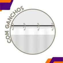 Bathroom Shower Curtain With Smooth Anti-Mold Display With Color Hook - Xám - Xem 2