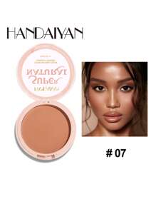 HANDAIYAN Polvo compacto controlador de grasa HANDAIYAN, impermeable y de larga duración, cubre imperfecciones, sin efecto pastoso, acabado luminoso, 10g, apto para festivales de música, el Día de la Madre, fiestas de maquillaje