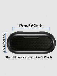 1pc Convenient Car Sunglasses Case Organizer, ABS Material With One-Hand Open & Close Design