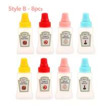 4/8pcs Mini Portable Condiment Bottles - Perfect For On-The-Go Travelers Office Lunch Summer Picnics Camping