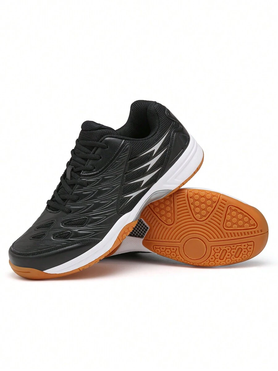 Tennis Shoes Lightweight Pickleball All Court Shoes Indoor Outdoor Badminton Sneaker With Arch Support Court Training  For Men, Women, And Students. Suitable For Badminton, Table Tennis, Tennis, And Other Sports - 黑色 - 查看 1