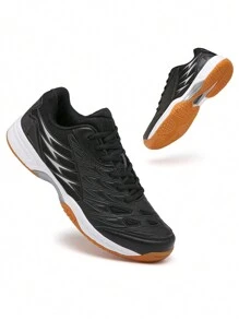 Tennis Shoes Lightweight Pickleball All Court Shoes Indoor Outdoor Badminton Sneaker With Arch Support Court Training  For Men, Women, And Students. Suitable For Badminton, Table Tennis, Tennis, And Other Sports - 黑色 - 查看 2