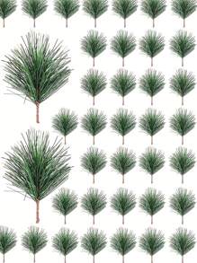 15/10pcs Artificial Green Pine Needle Branches, Small Pine Branch Stems - Fake Green Pine Sticks For Christmas Flower Arrangements Wreath And Home Holiday Garden Decorations, Party Gifts Decorations Christmas Tree Ornaments Arrangement Accessories,Christmas