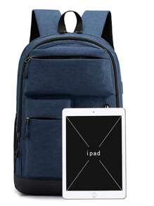 Large Capacity Casual Backpack For Women, First Day Of School, College Backpack - Navy Blue - View 4