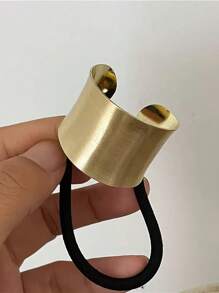 Minimalist Metal Texture Elastic Hair Ties, Ponytail Holders,Hair Accessories,Hair Rope