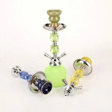 1pc Arabic Style Hookah Set With Dual Glass Pipes - one-size - View 6