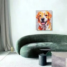 成人数字油画，配有画笔和丙烯酸颜料，适合绘画初学者、艺术爱好者，享受 DIY 自着色乐趣，非常适合家人和朋友，是缓解压力的礼物，无框架 - 彩色 - 查看 3