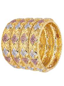 1 pieza Brazalete de aleación de zinc chapado en oro de 24k, accesorio diario de estilo Dubai para mujeres