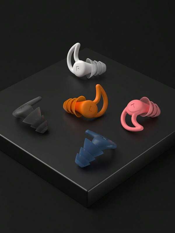 Silicone Noise-Proof Ear Plugs, 3-Layer Waterproof Swimming Earplugs, Super Soundproof Sleeping Earplugs