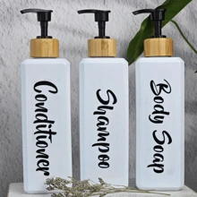 16.9oz Shampoo And Conditioner Dispenser - Pump Bottles For Shower Wall - Set Of 3 Shampoo, Conditioner & Body Wash  Refillable Bottles For Bathroom - Multicolor - View 1