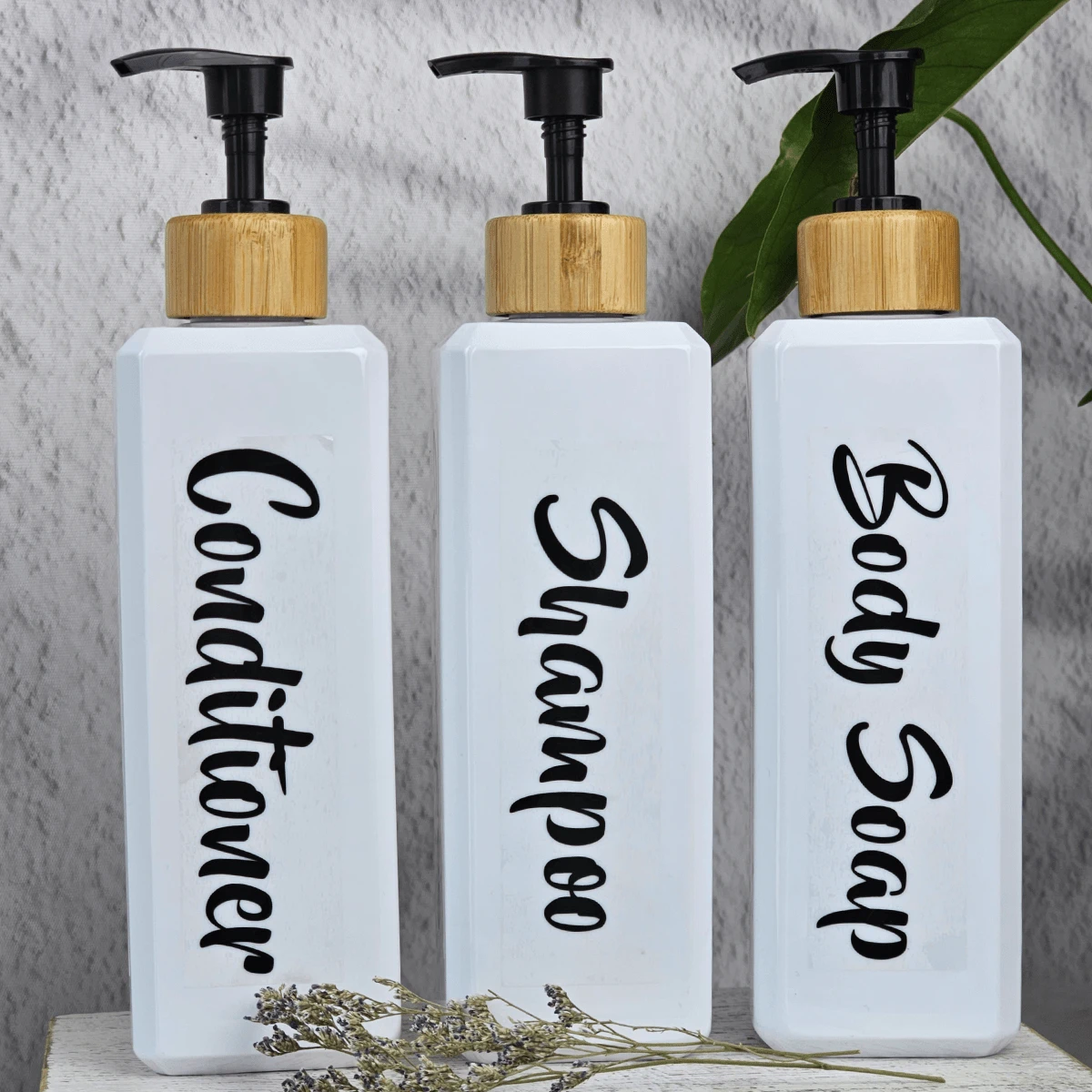 16.9oz Shampoo And Conditioner Dispenser - Pump Bottles For Shower Wall - Set Of 3 Shampoo, Conditioner & Body Wash  Refillable Bottles For Bathroom - Multicolor - View 1