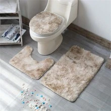 3pcs Bathroom Carpet Set With 3pcs Shower Mat, U-Shaped Toilet Mat And Super Absorbent Ultra-Fine Fiber Plush Bath Mat, Slip Resistant, Machine Washable, Fluffy Bath Rug Home Bathroom Decor Outdoor Rug Door Mat Fall Decor Bathroom Accessories Back To School Entryway Decor - Multicolor - View 27