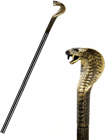 1 件 Spooktacular Creations 蛇眼眼镜蛇法老权杖巫师魔杖服装配饰，埃及主题权杖，适合万圣节、化妆舞会、角色扮演