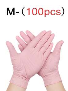 40/70/100 只/一次性丁腈手套，左右手均可使用，男女皆宜，非常适合厨房、洗碗、清洁、美容院、染发、酒店、防水、清洁、洗衣，以及水产养殖、食品加工、家庭清洁、日常使用和DIY树脂制作工具，粉色、白色、蓝色、紫色、黑色，不含乳胶，无粉， - 彩色 - 查看 16
