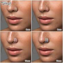 1件装卡扣式铰链分段蛋白石鼻环，不锈钢材质，低过敏性，16G/18G/20G，可用于鼻中隔穿孔、唇环、耳骨环、耳屏环、耳廓环、耳廓耳廓环、耳轮环等，蓝色/粉色，6mm/8mm/10mm，可用于耳垂、肚脐、乳环等，男女皆宜的身体穿孔饰品。 - N016 - 查看 8