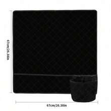 Neue Design Nähmaschinen Matte mit Tasche, Nähmaschinen Organizer Tasche, Werkzeugtasche, Nähkasten, Nählaufzettel - Schwarz - Übersicht 5