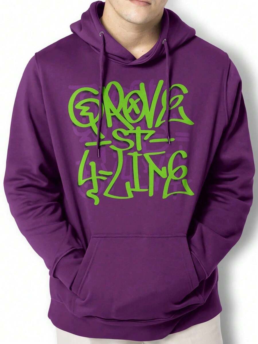 Grove ST Print SA Jacket Sweatshirt Kangaroo GPJ1 - Purple - View 1