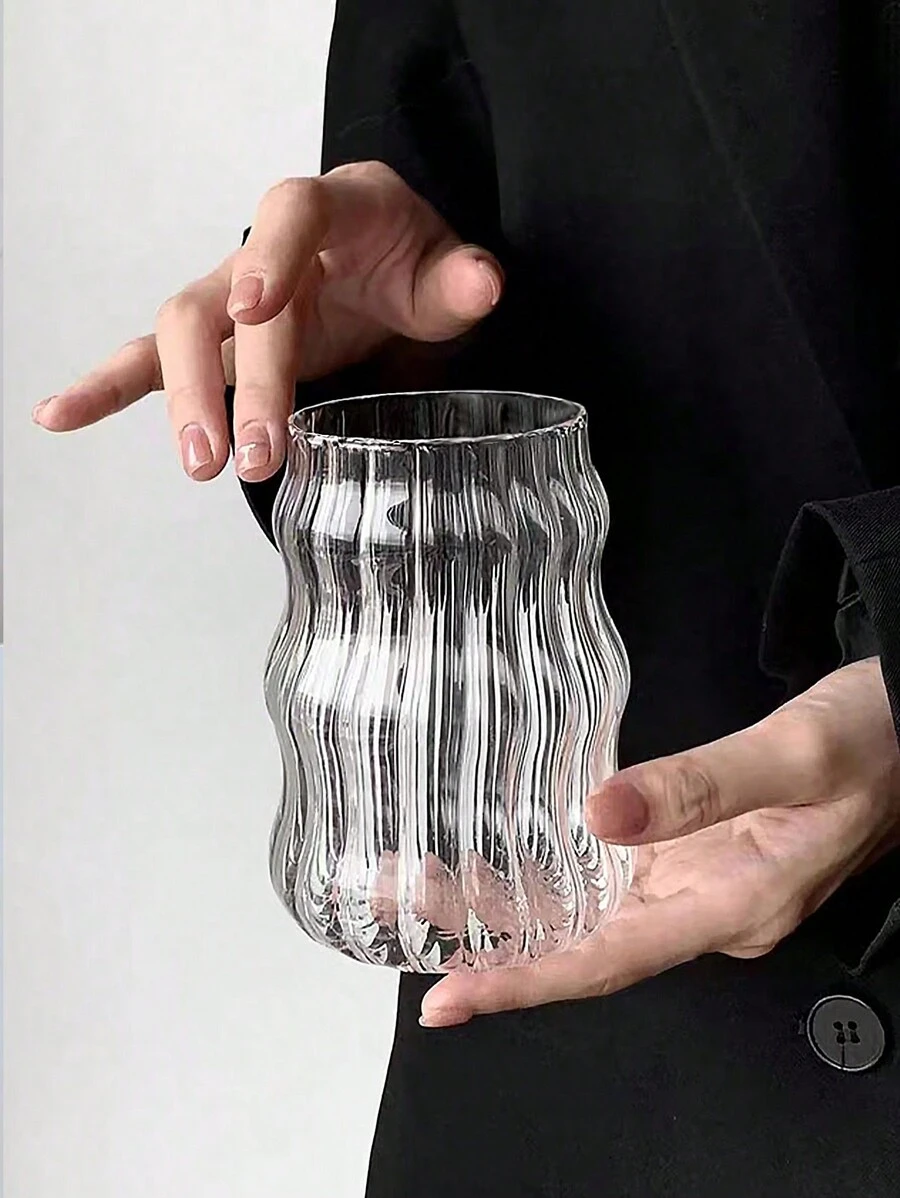 大容量玻璃咖啡杯水杯牛奶杯冰美式拿铁杯（不带吸管）返校季 - 無色 - 查看 1