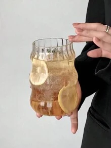 大容量玻璃咖啡杯水杯牛奶杯冰美式拿铁杯（不带吸管）返校季 - 無色 - 查看 3