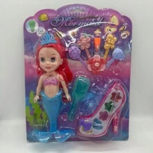 Mermaid Princess Makeup Toy And Doll With LED Light - 隨機的 - 查看 5