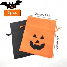 10pcs Halloween Pumpkin Cartoon Gift Bags, Snack Candy Cookie Bags, Gift Packaging Bags, Exquisite Cute Small Pouches - Multicolor - View 10