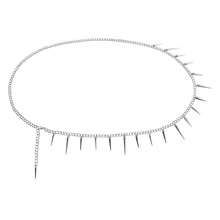 1pc Women's Geometric Rivet Waist Chain Minimalist Cone Sexy Body Chain - Silver - View 6