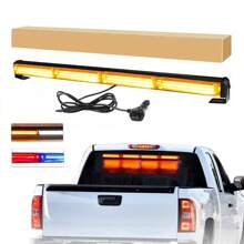 Barra Torreta Estrobo Codigo Leds COB Policia 24 Pulgad 40w, Barra de luz estroboscópica universal COB policía LED , 17 modos de flash, arra de luz estroboscópica de advertencia - Amarillo - Ver 2
