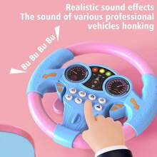 Regalo de juguete Volante de coche de copiloto para niño, Simulación de conducción de bebé en el asiento trasero, Educación temprana del bebé - Multicolor - Ver 4
