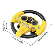 Regalo de juguete Volante de coche de copiloto para niño, Simulación de conducción de bebé en el asiento trasero, Educación temprana del bebé - Multicolor - Ver 7