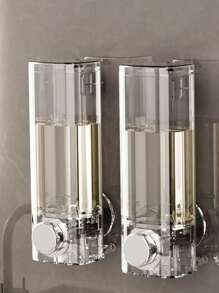 1 件装豪华免钻孔吸盘皂液器，壁挂式沐浴露储存泵瓶 - 彩色 - 查看 3