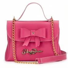 Bauzinho Women's Bag With Bow Small Shoulder And Hand Strap Gaby Show - Màu Hồng Tươi - Xem 1
