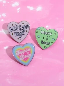 QIHOO 3pcs High Creative UV Clips For Gift Cartoon Art Fun Decoration Brooch Clothes Backpack Collar Badge Accessories Gift - Multicolor - View 4