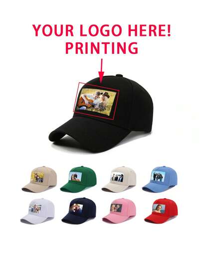 1 pièce Casquette de baseball personnalisée avec photo imprimée, unisexe, convient pour les fêtes, les vacances, la Saint-Valentin, les anniversaires, les collections, les cadeaux de la Saint-Valentin